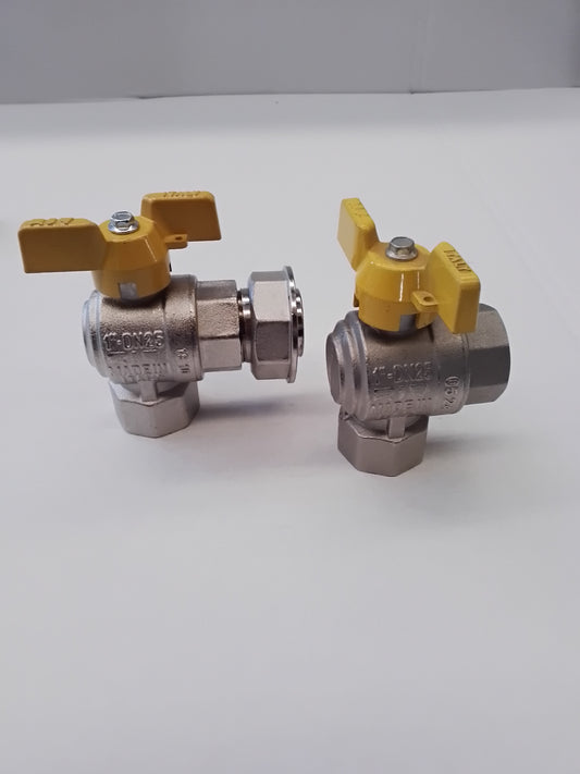 Angle ball valve F/F full bore butterfly handle sealable aluminum