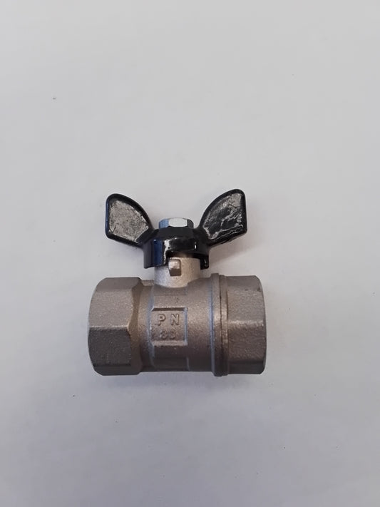 Ball valve full bore lever handle sealable aluminum lever/butterfly Black