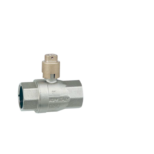 Ball valve M/F full bore sealable cap / brass square