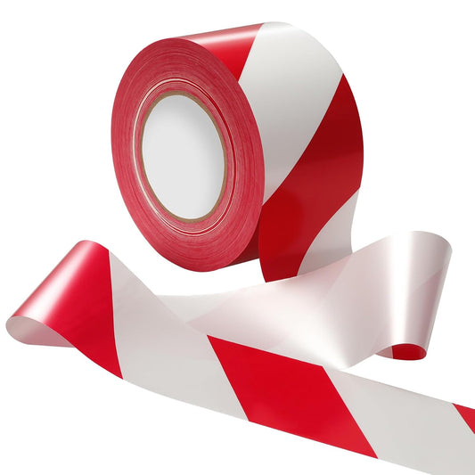 WHITE RED WARNING TAPE DANGER
