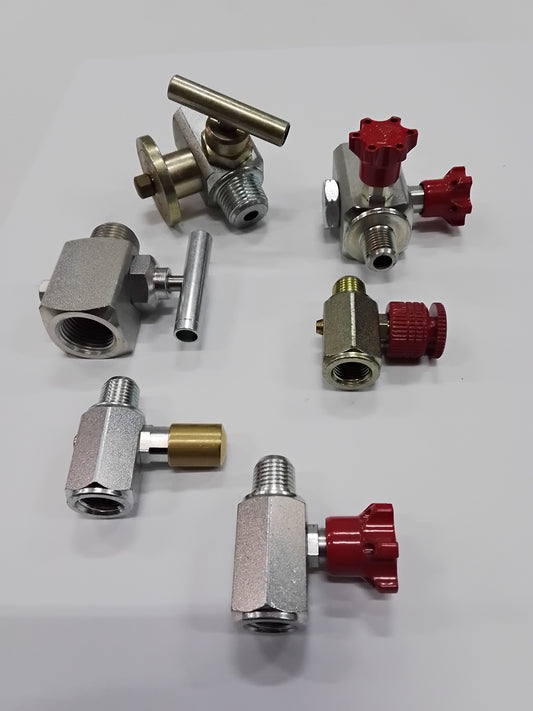 NEEDLE PRESSURE GAUGE HOLDER VALVE / PUSH BUTTON / KNOB